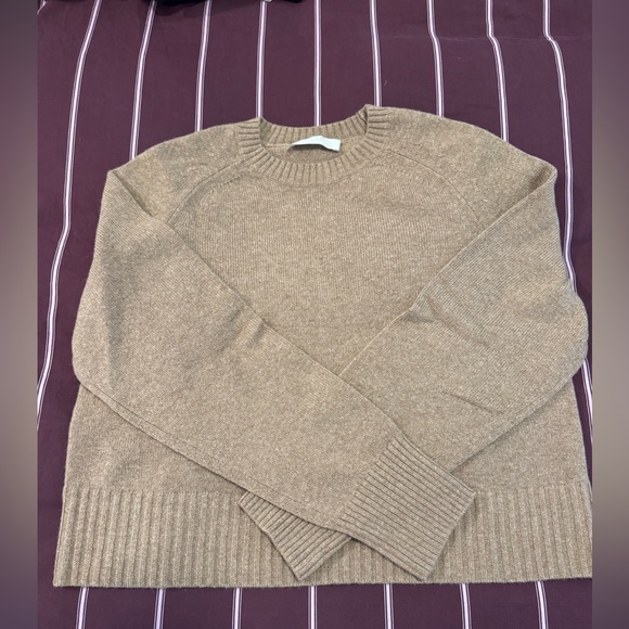 EVERLANE The Boxy Crew In Cashmere In Heathered Woodsmoke - Picture 5 of 8